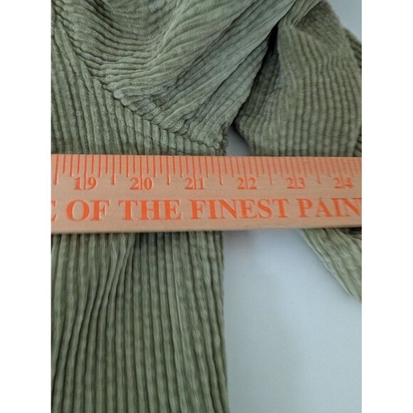LL Bean Corduroy Barn Jacket Womens Size Medium Green Removable Liner Workwear - Picture 15 of 16